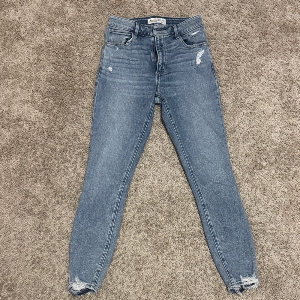 Abercrombie & Fitch Women's Blue Skinny Jeans